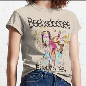 Beabadoobee Beatopia Album Cover Artwork Graphic Band Tee T-Shirt Tan Small